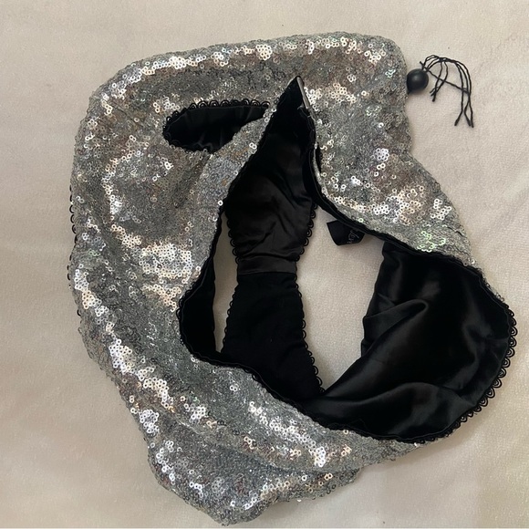 new! for love and lemons silver glimmer sequin high waisted panty 3750 - Picture 5 of 11
